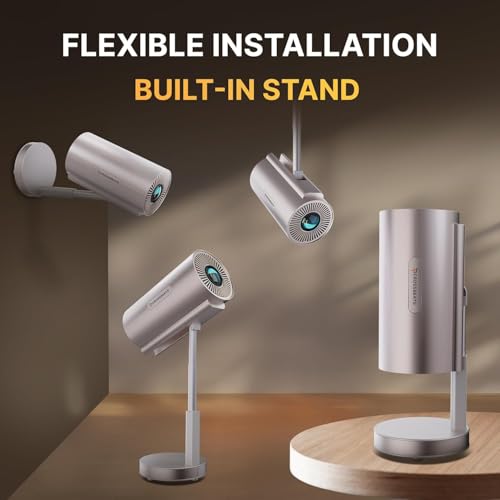 Crossbeats Lumex Cine Smart Home Projector 4k Ultra HD, Native 1080p, Mini Projector for Room,16000 Lumens Android OS, Built-in - Netflix, Prime, YouTube, Portable, Speaker, WiFi, 300" Display Cinema