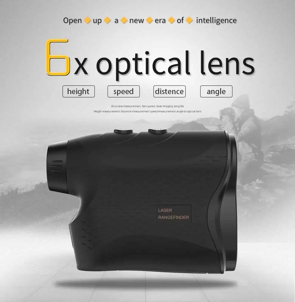 XPR3SS 1000M (1094 Yards) 6X Optical Lens Rangefinder Laser Distance Meter for Golf Slope Hunting Survey Travel Sightseeing Speed Measurement Angle & Height Measurement
