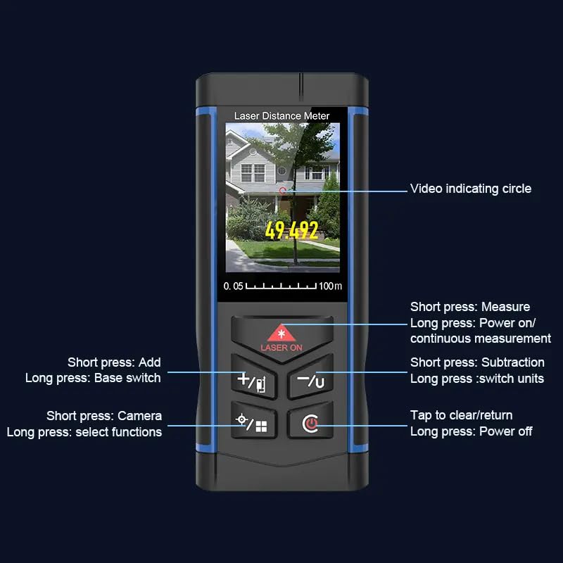 XPR3SS 1000M (1094 Yards) 6X Optical Lens Rangefinder Laser Distance Meter for Golf Slope Hunting Survey Travel Sightseeing Speed Measurement Angle & Height Measurement