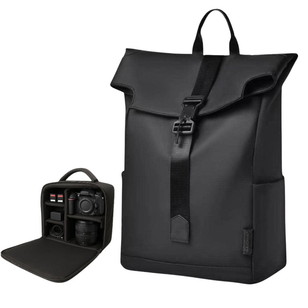 SMILEDRIVE® Waterproof DSLR Camera & Laptop Backpack – Multicolor Multiple Sizes Single & Combo Variants Lightweight, Stylish & Durable Gear Bag for Travel, Office, College & Hiking