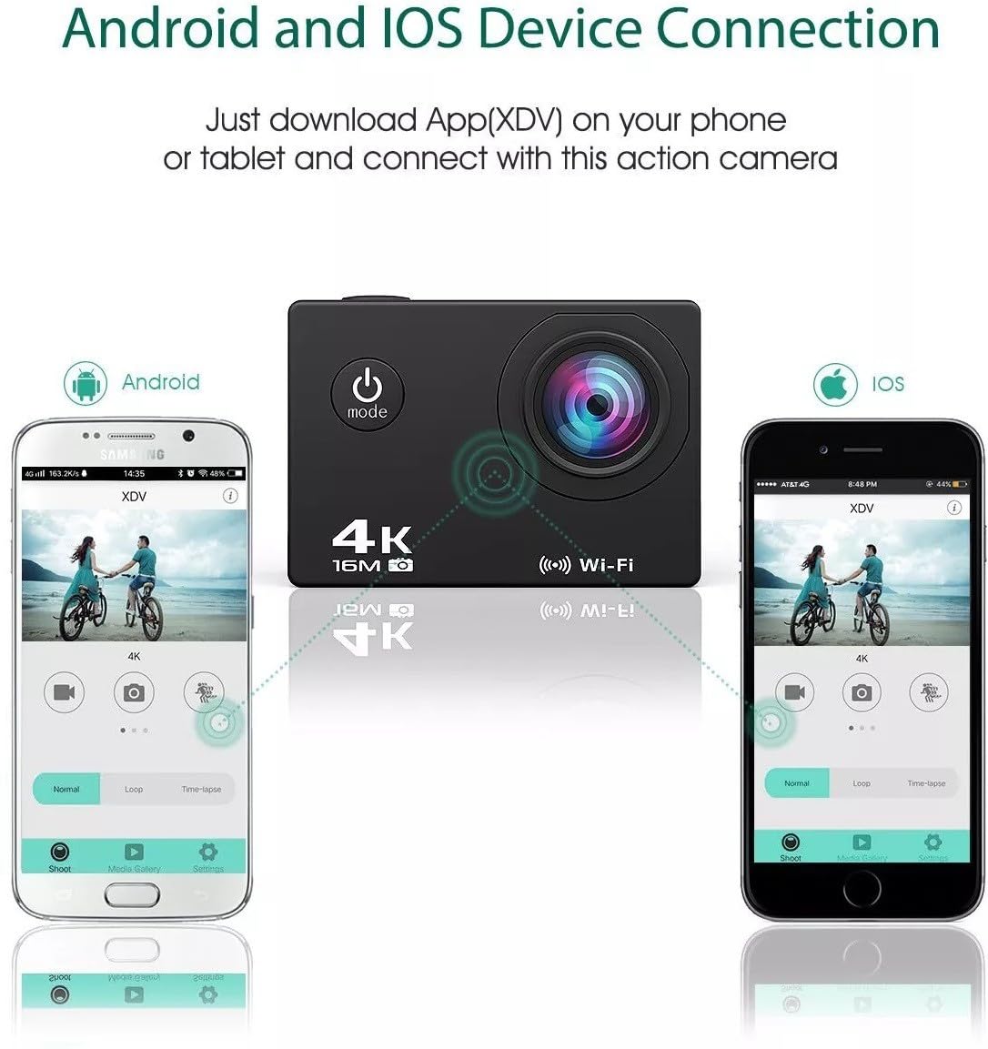 DEATTI4K 30FPS Action Camera Ultra HD Underwater Camera 170 Degree Wide Angle 98FT Waterproof Camera (DECM51)