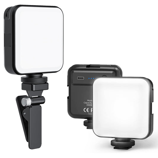 Mobilife LED Video Light Camera Light Laptop Light for Zoom Meeting Photography Lighting 100 LED Beads with Clip Dimmable and Rechargeable for Camera Selfie Stick Tripod Laptop Cellphone