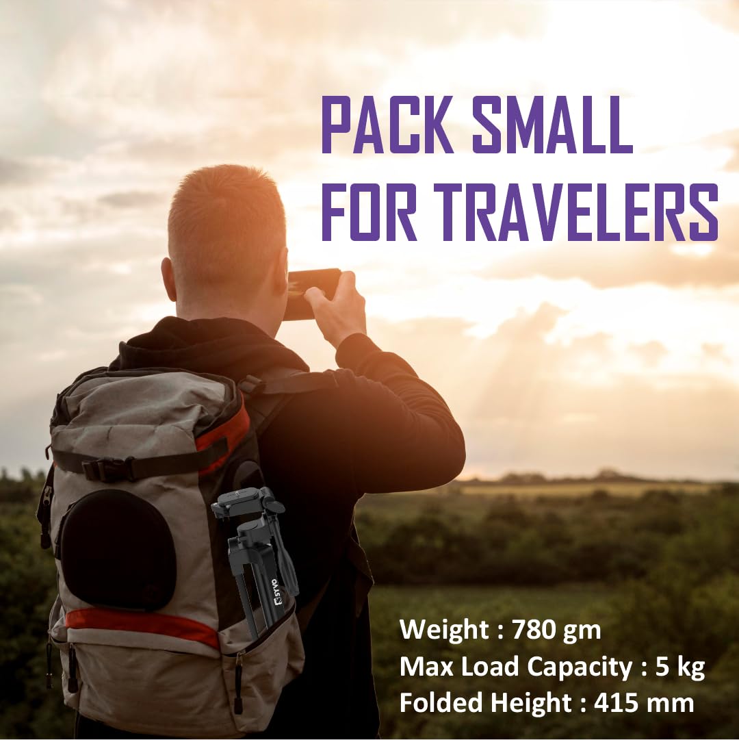 Syvo WT 3130 Aluminum Tripod (133CM), Universal Lightweight Tripod with Mobile Phone Holder Mount & Carry Bag for All Smart Phones, Gopro, Cameras