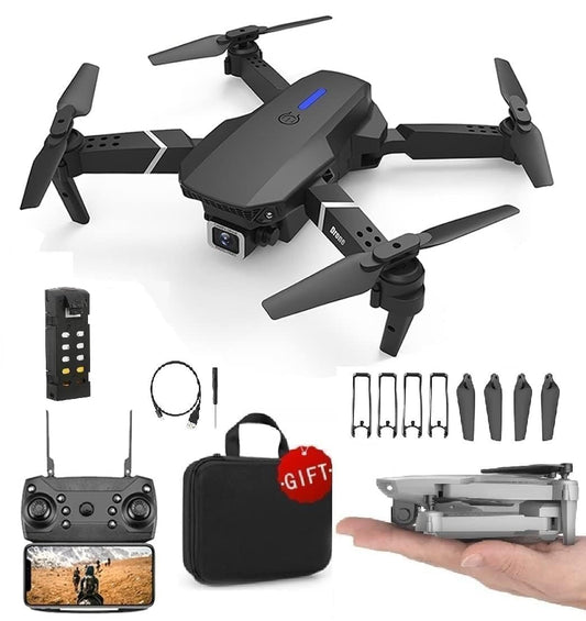Drone with 4k Camera Foldable 1080P HD Drone with FPV Live Video, Smart Gestures Selfie, Altitude Hold, One Key Take Off/Landing, 3D Series Flips Headless Mode 24 HRS Code Online K1 (Multicolour)