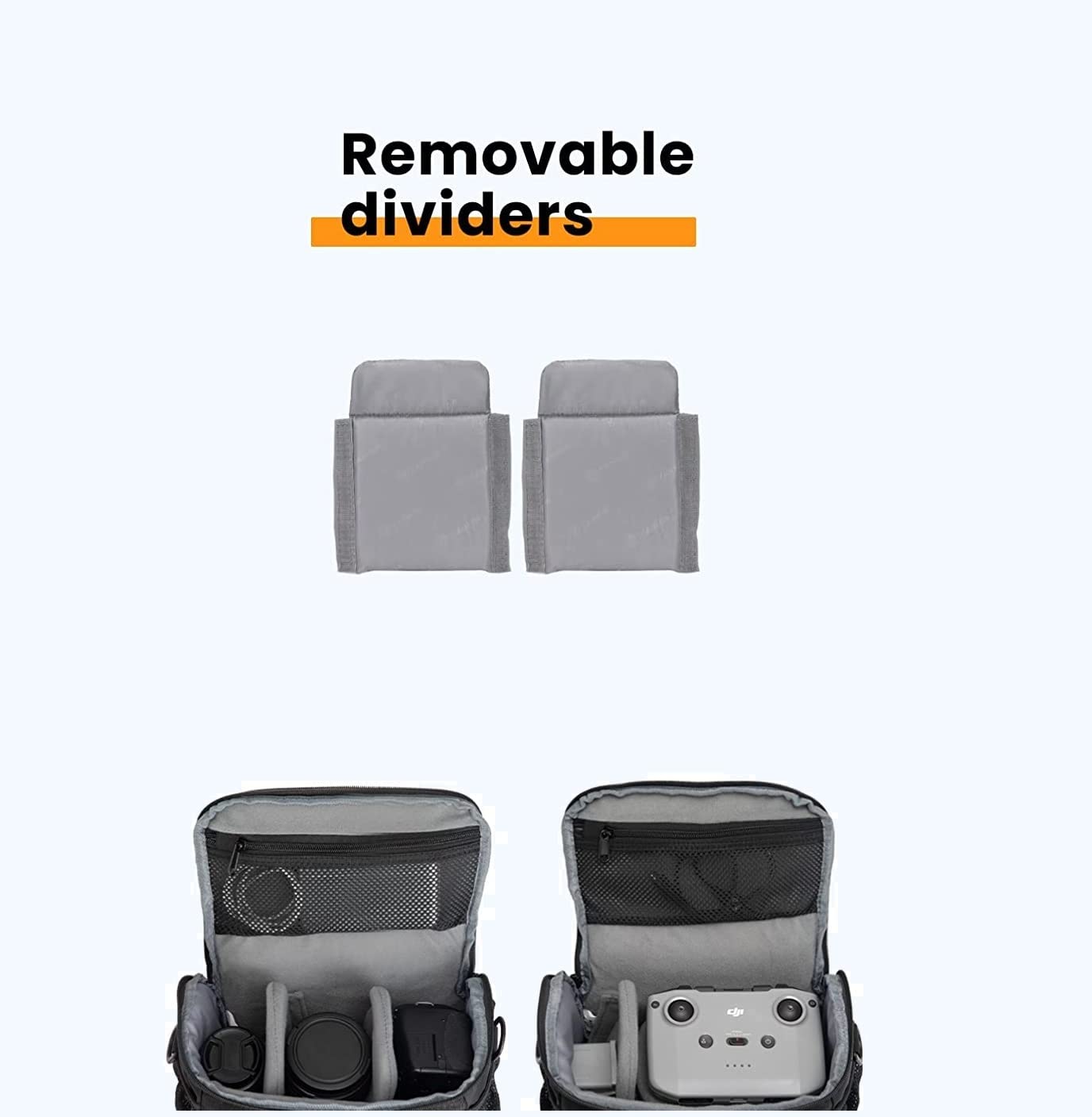 Dyazo Water Resistant Camera Bag/Case Shoulder Strap Space for Photography Lens and Accessories Compatible for Nikon, Canon, Sony, Panasonic, Samsung & Other SLR/DSLR etc (Black & Silver)