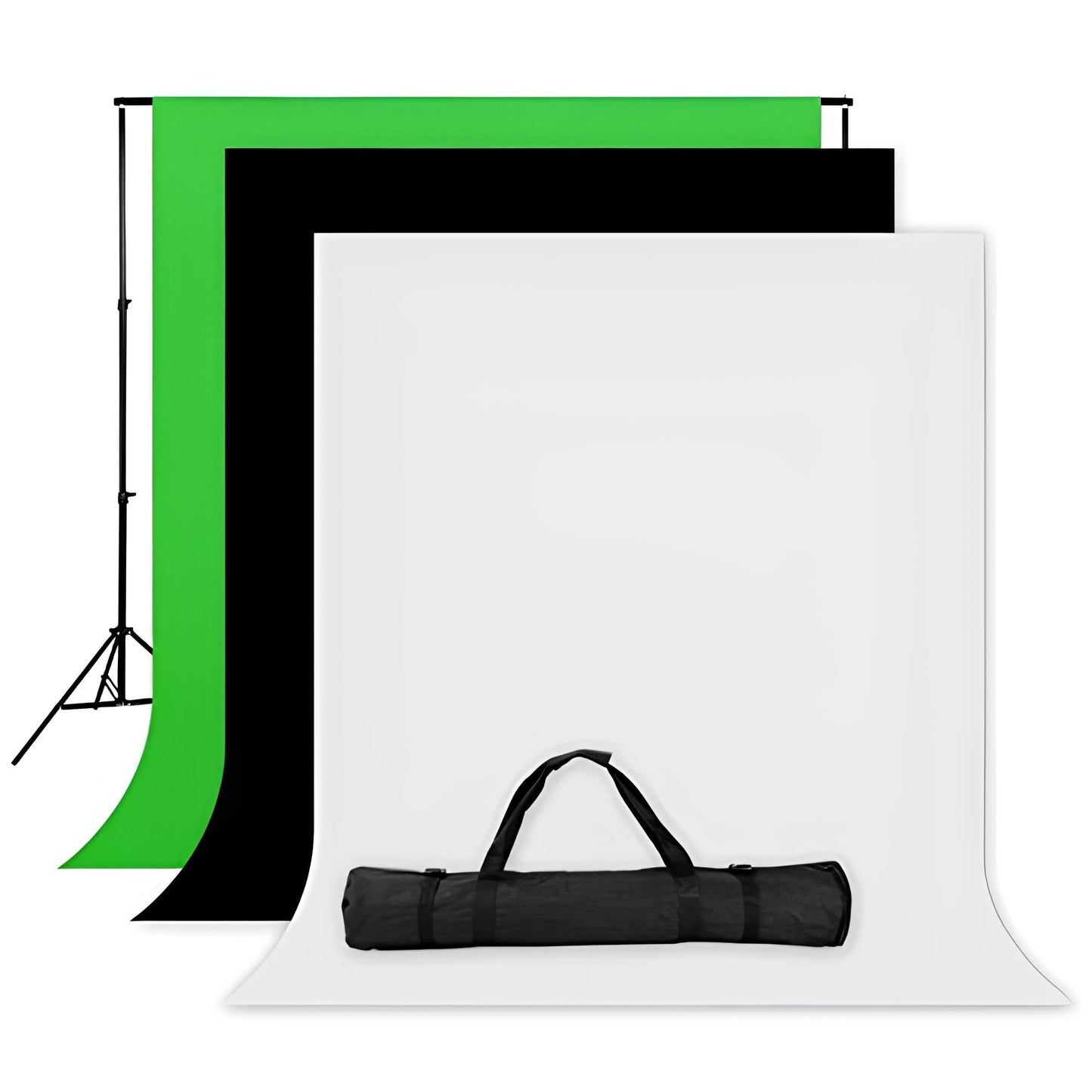 HIFFIN® Green Screen Backdrop with Stand, 8FT X 12FT Wide Green Screen Backdrop with 9 FT x 9 FT Wide Photo Backdrop Stand, Photo Backdrop Stand Kit Include Carry Bag