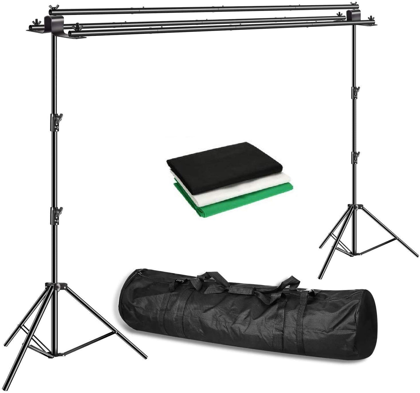 HIFFIN® Green Screen Backdrop with Stand, 8FT X 12FT Wide Green Screen Backdrop with 9 FT x 9 FT Wide Photo Backdrop Stand, Photo Backdrop Stand Kit Include Carry Bag
