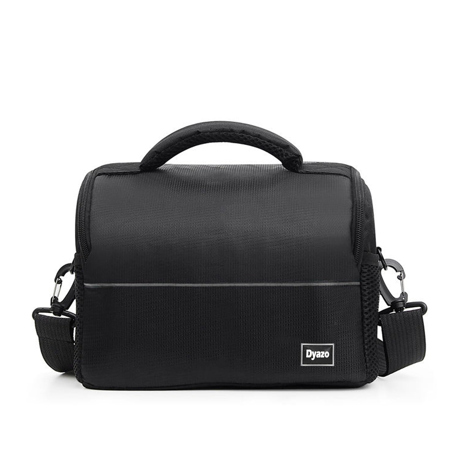 Dyazo Water Resistant Camera Bag/Case Shoulder Strap Space for Photography Lens and Accessories Compatible for Nikon, Canon, Sony, Panasonic, Samsung & Other SLR/DSLR etc (Black & Silver)
