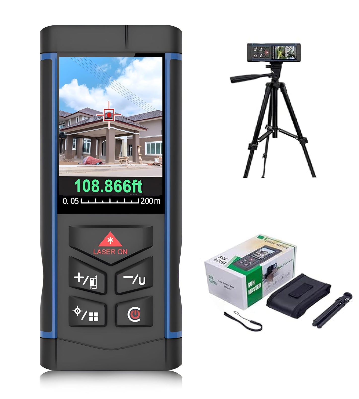 XPR3SS 1000M (1094 Yards) 6X Optical Lens Rangefinder Laser Distance Meter for Golf Slope Hunting Survey Travel Sightseeing Speed Measurement Angle & Height Measurement