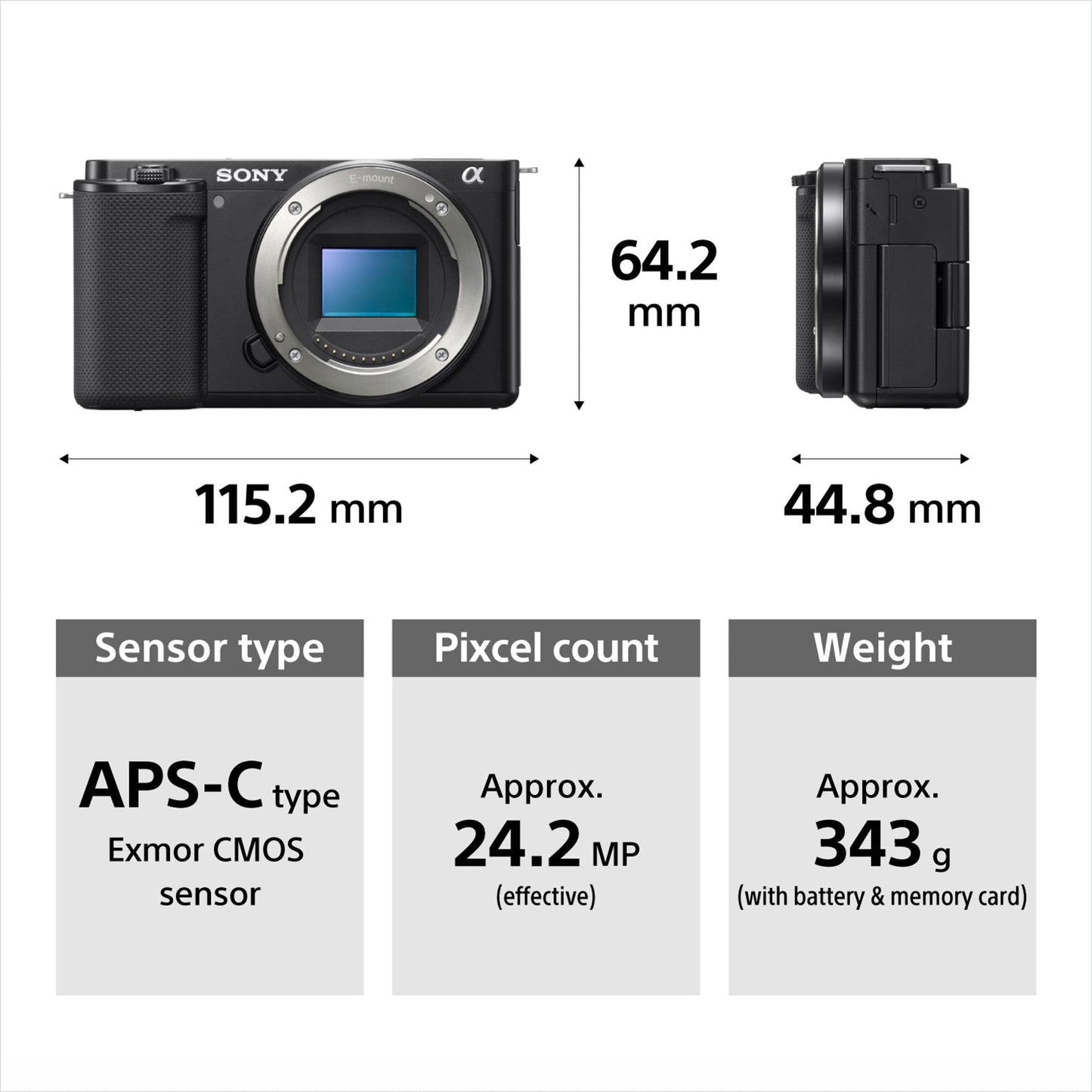 Sony Alpha ZV-E10L 24.2 Mega Pixel Interchangeable-Lens Mirrorless vlog Camera with 16-50 mm Lens, Made for Creators | APS-C Sensor | Advanced Autofocus | Clear Audio & 4K Movie Recording - Black