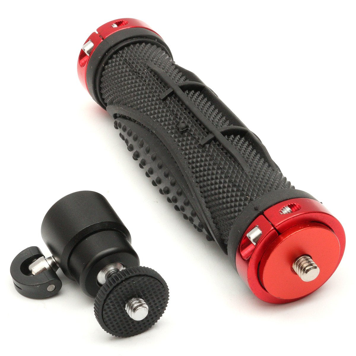 Techzere DSLR Camera/Flash Bracket/Camera LED Light Handheld Rubber Handle Grip Stand Stabiliser with Detachable Ballhead.