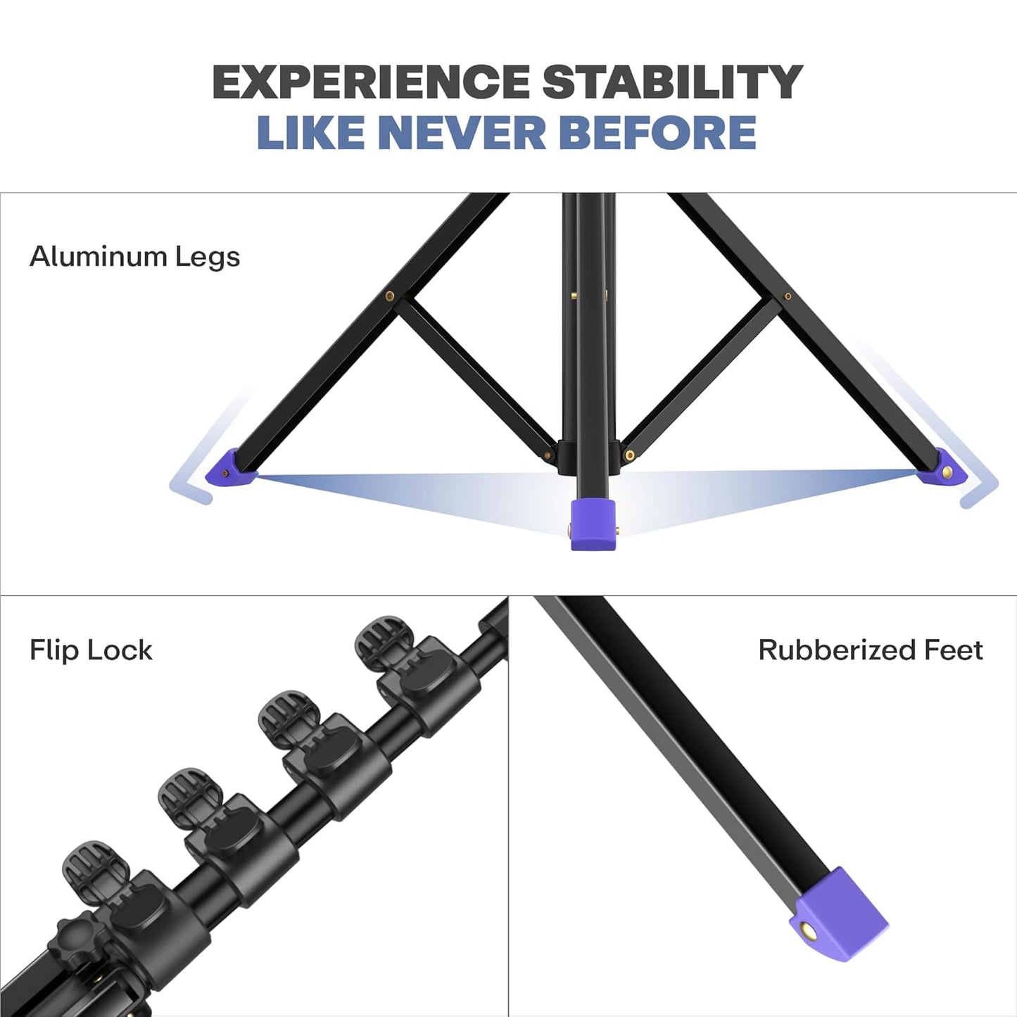 Syvo WT 3130 Aluminum Tripod (133CM), Universal Lightweight Tripod with Mobile Phone Holder Mount & Carry Bag for All Smart Phones, Gopro, Cameras