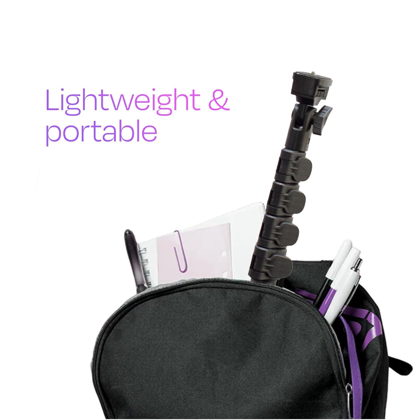 Kreo 1.6m Stayble Tripod Stand with Mobile Phone Holder for Mobile Phone Stand for Ring Lights and Camera Light Stand Tripod for Phone Mobile Stand for Video Recording Camera Stand for Video Shooting