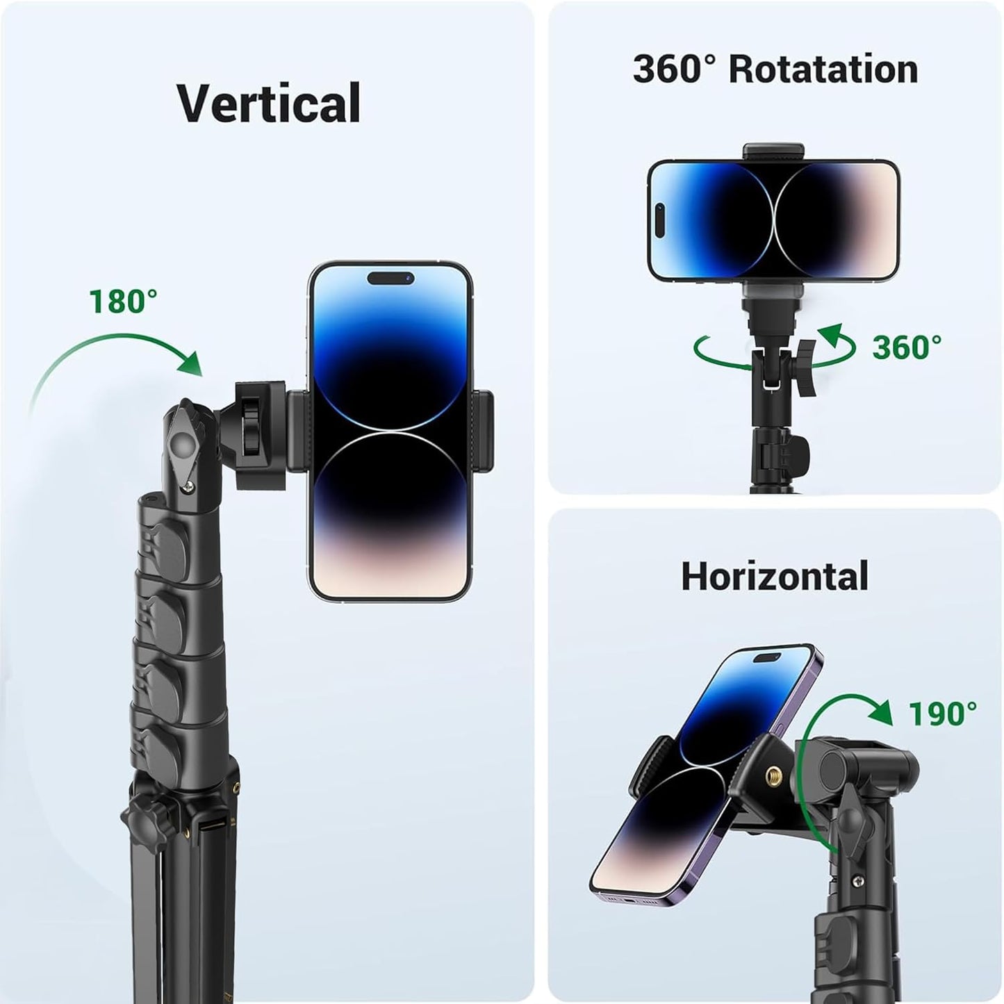 Syvo WT 3130 Aluminum Tripod (133CM), Universal Lightweight Tripod with Mobile Phone Holder Mount & Carry Bag for All Smart Phones, Gopro, Cameras