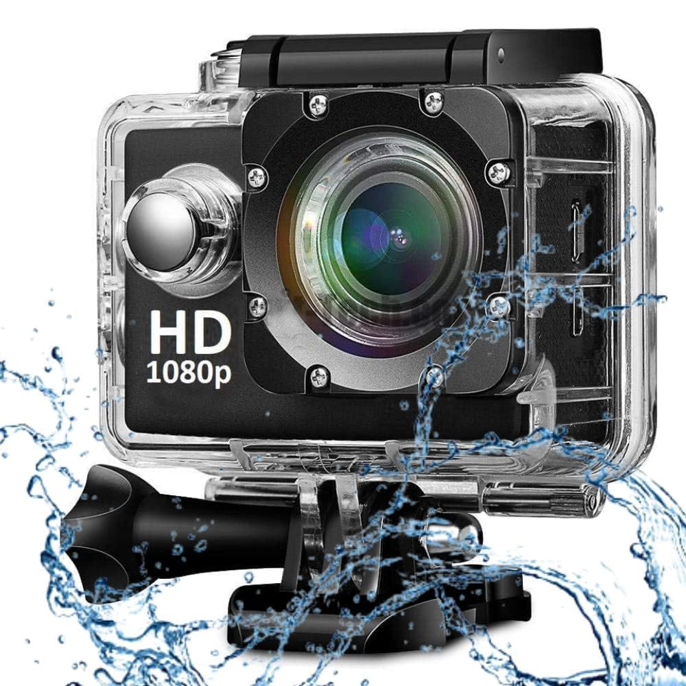 DEATTI4K 30FPS Action Camera Ultra HD Underwater Camera 170 Degree Wide Angle 98FT Waterproof Camera (DECM51)