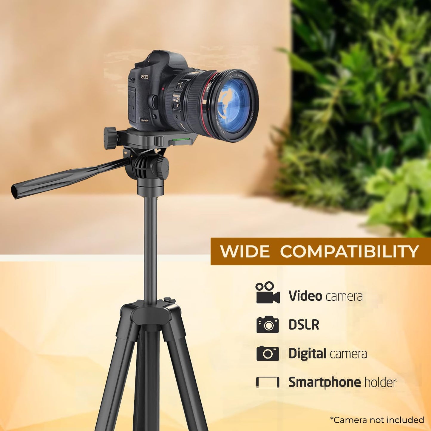 Syvo WT 3130 Aluminum Tripod (133CM), Universal Lightweight Tripod with Mobile Phone Holder Mount & Carry Bag for All Smart Phones, Gopro, Cameras