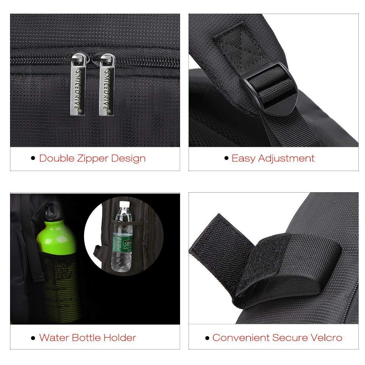 SMILEDRIVE® Waterproof DSLR Camera & Laptop Backpack – Multicolor Multiple Sizes Single & Combo Variants Lightweight, Stylish & Durable Gear Bag for Travel, Office, College & Hiking