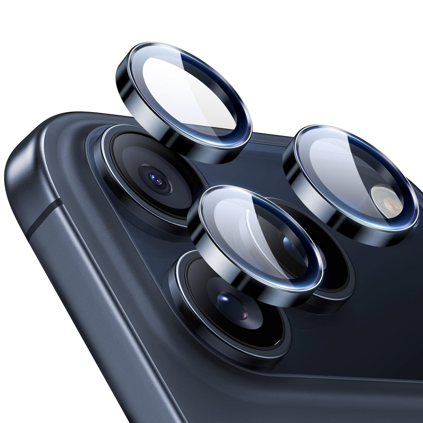 ESR for iPhone 17 Pro Max/17 Pro/16 Pro Max/16 Pro/15 Pro Max/15 Pro/14 Pro Max/14 Pro Camera Lens Protectors, Tough HD Individual Tempered Glass, Scratch Resistant, Armorite Series, 1 Pack, Clear