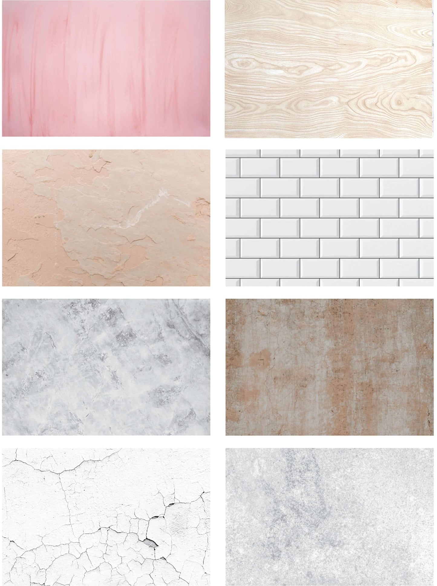 Premium Flatlay Tabletop Photography Backdrop Background, Double Sided Waterproof Paper for Food, Small Product Professional Photo Shoot (56x90cm, Pack of 4) 8 Designs (November)