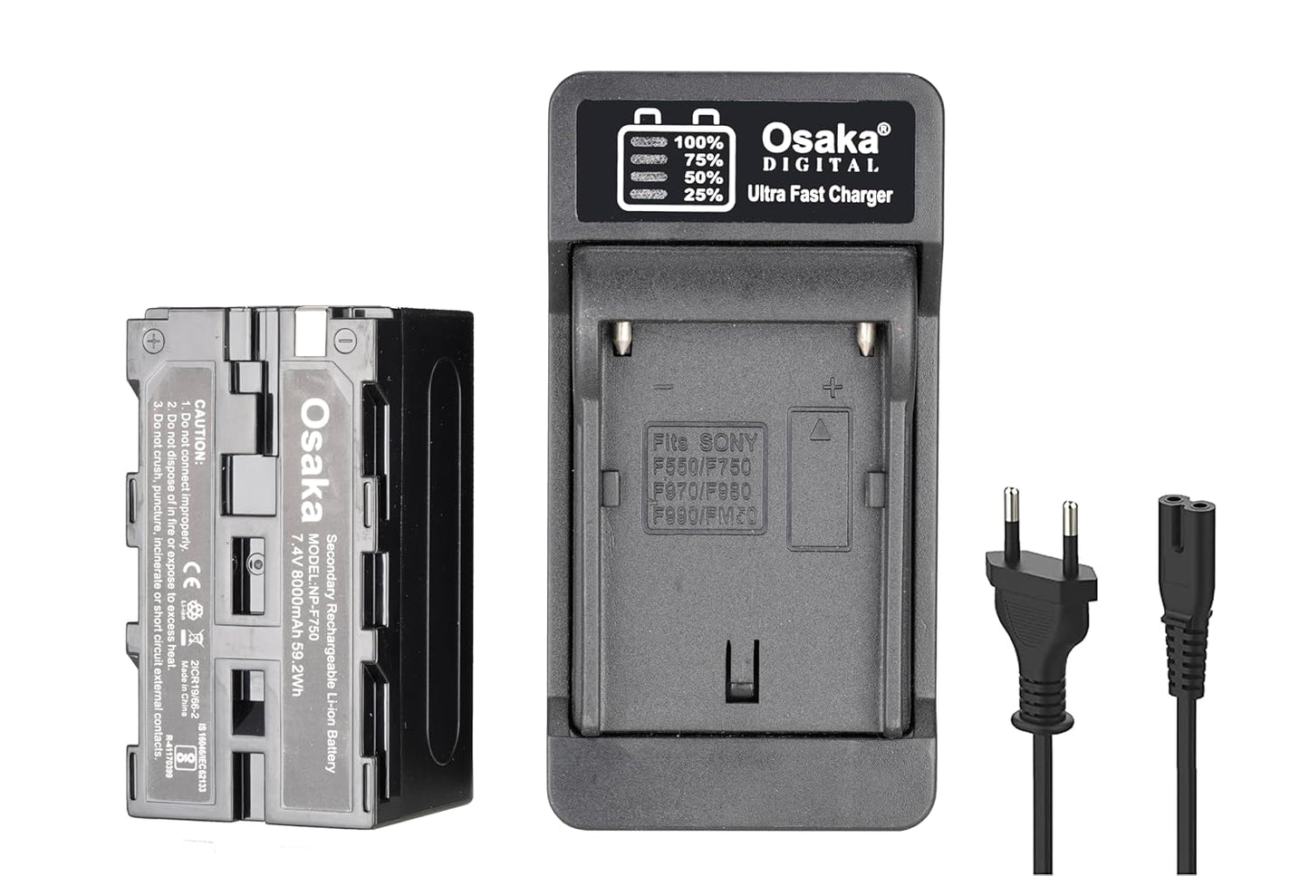 Osaka Ultra Fast Charger for Sony F960 F970 F980 F550 F750 Batteries