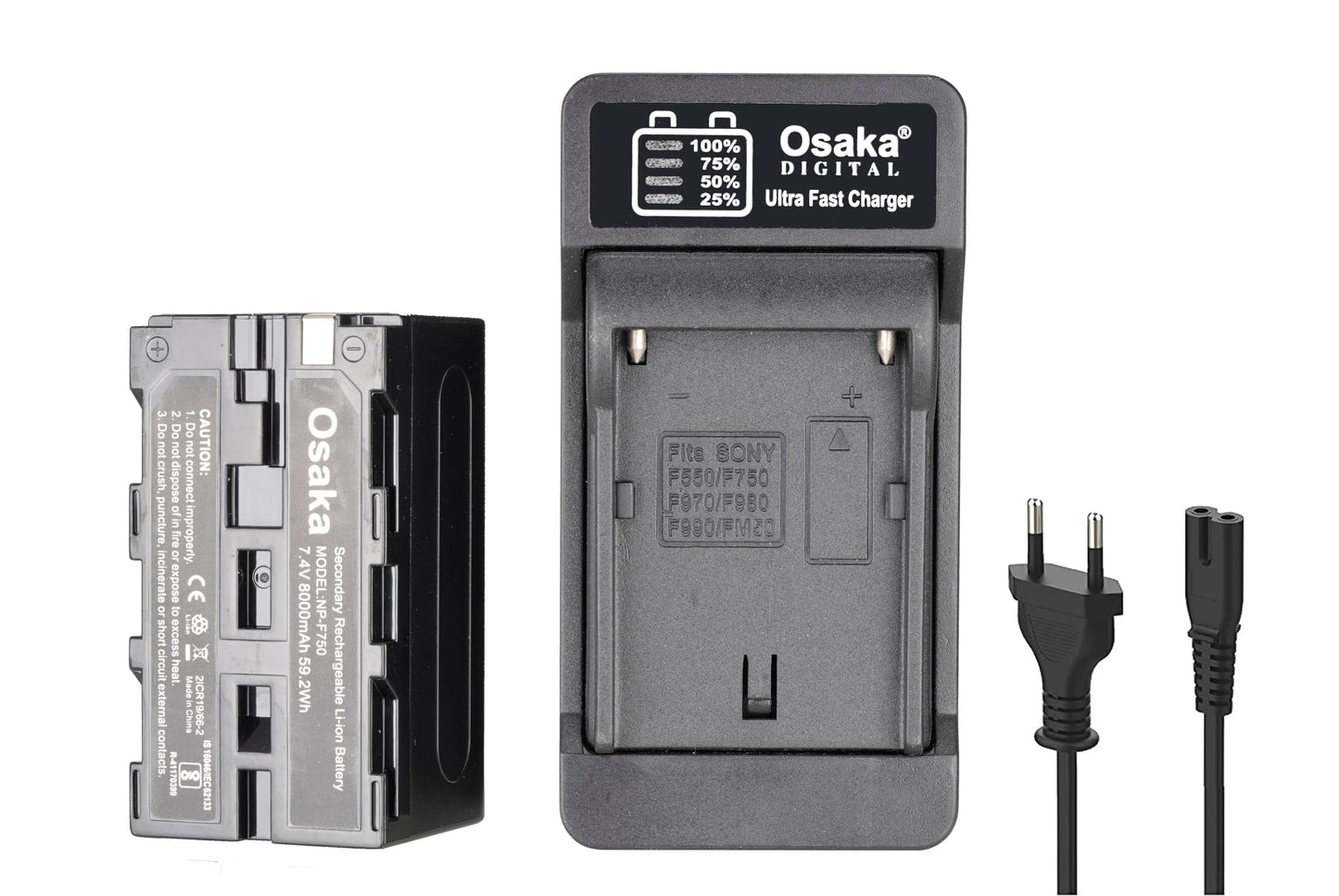 Osaka Ultra Fast Charger for Sony F960 F970 F980 F550 F750 Batteries