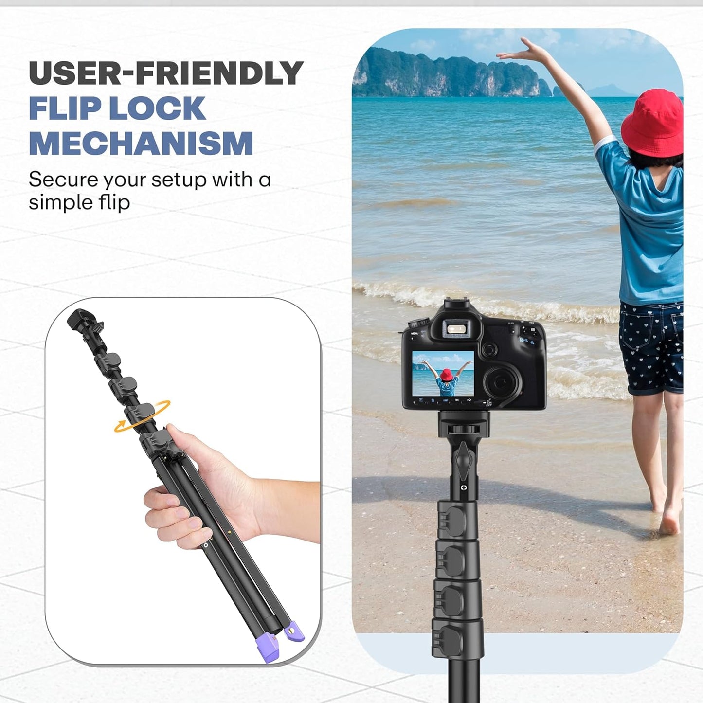 Syvo WT 3130 Aluminum Tripod (133CM), Universal Lightweight Tripod with Mobile Phone Holder Mount & Carry Bag for All Smart Phones, Gopro, Cameras