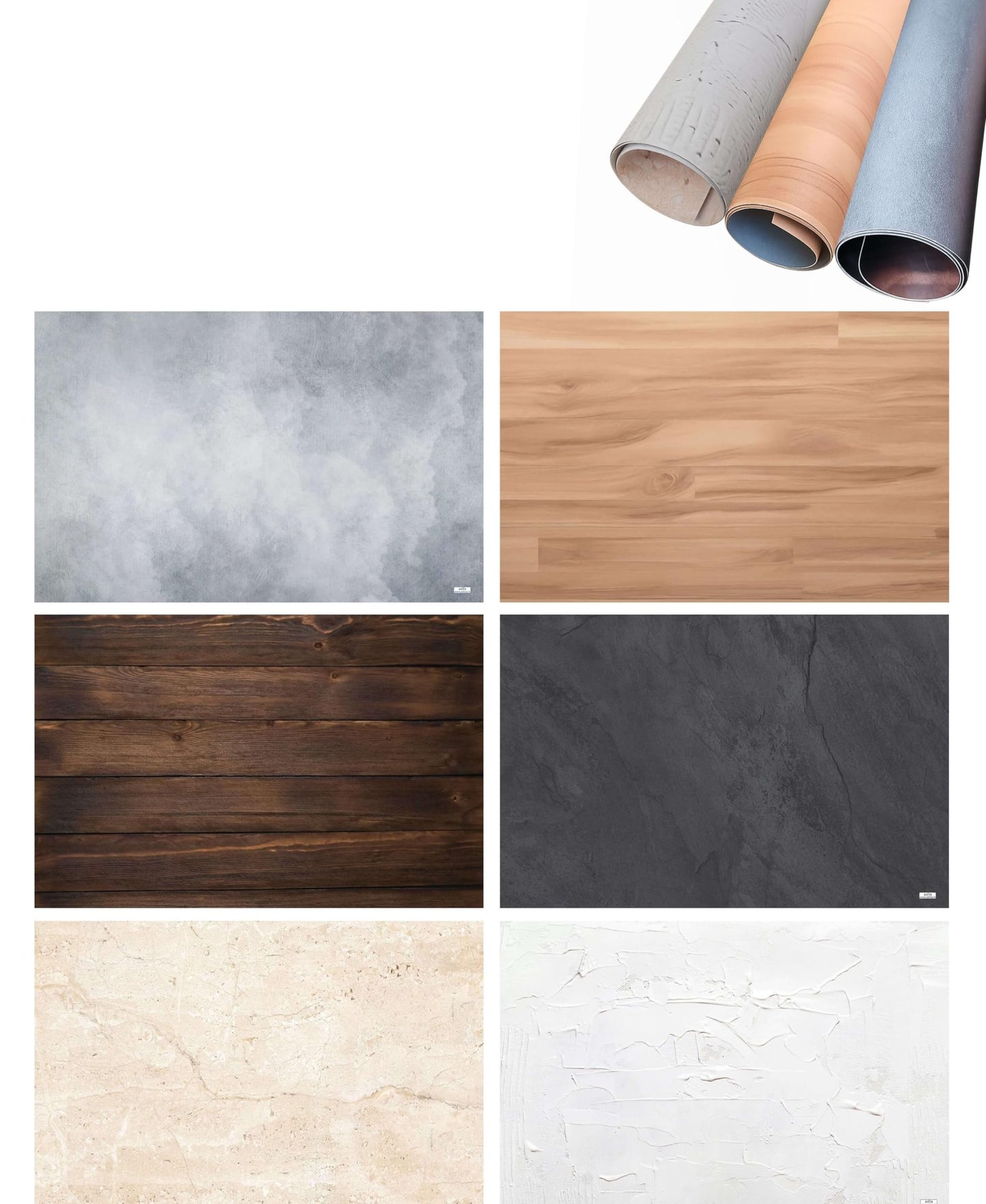 Premium Flatlay Tabletop Photography Backdrop Background, Double Sided Waterproof Paper for Food, Small Product Professional Photo Shoot (56x90cm, Pack of 4) 8 Designs (November)