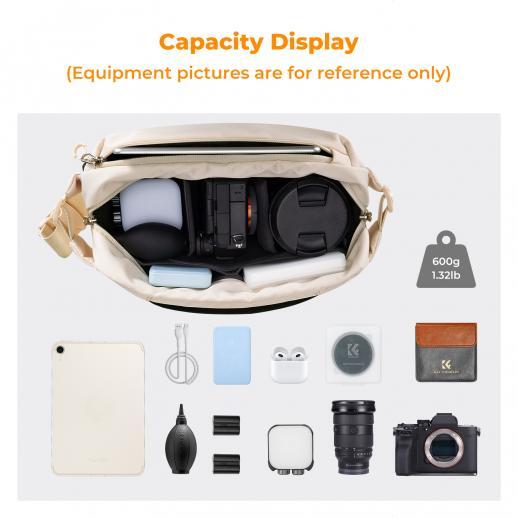 K&F Concept Sling Bag Alpha Camera Photography Shoulder Bag DSLR for Men Women
