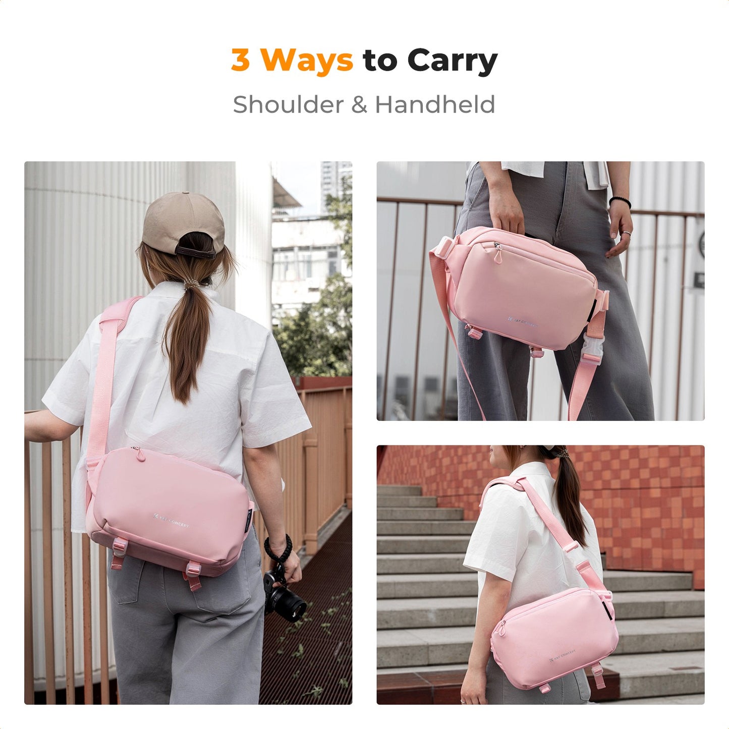 K&F Concept Sling Bag Alpha Camera Photography Shoulder Bag DSLR for Men Women