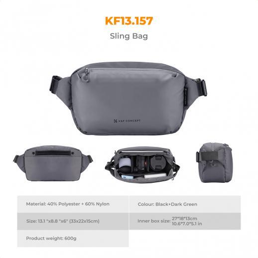 K&F Concept Sling Bag Alpha Camera Photography Shoulder Bag DSLR for Men Women