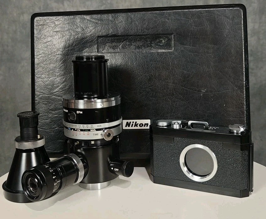 Nikon Microflex Adapter EFM with M-35S camera Original Box Vintage 35mm