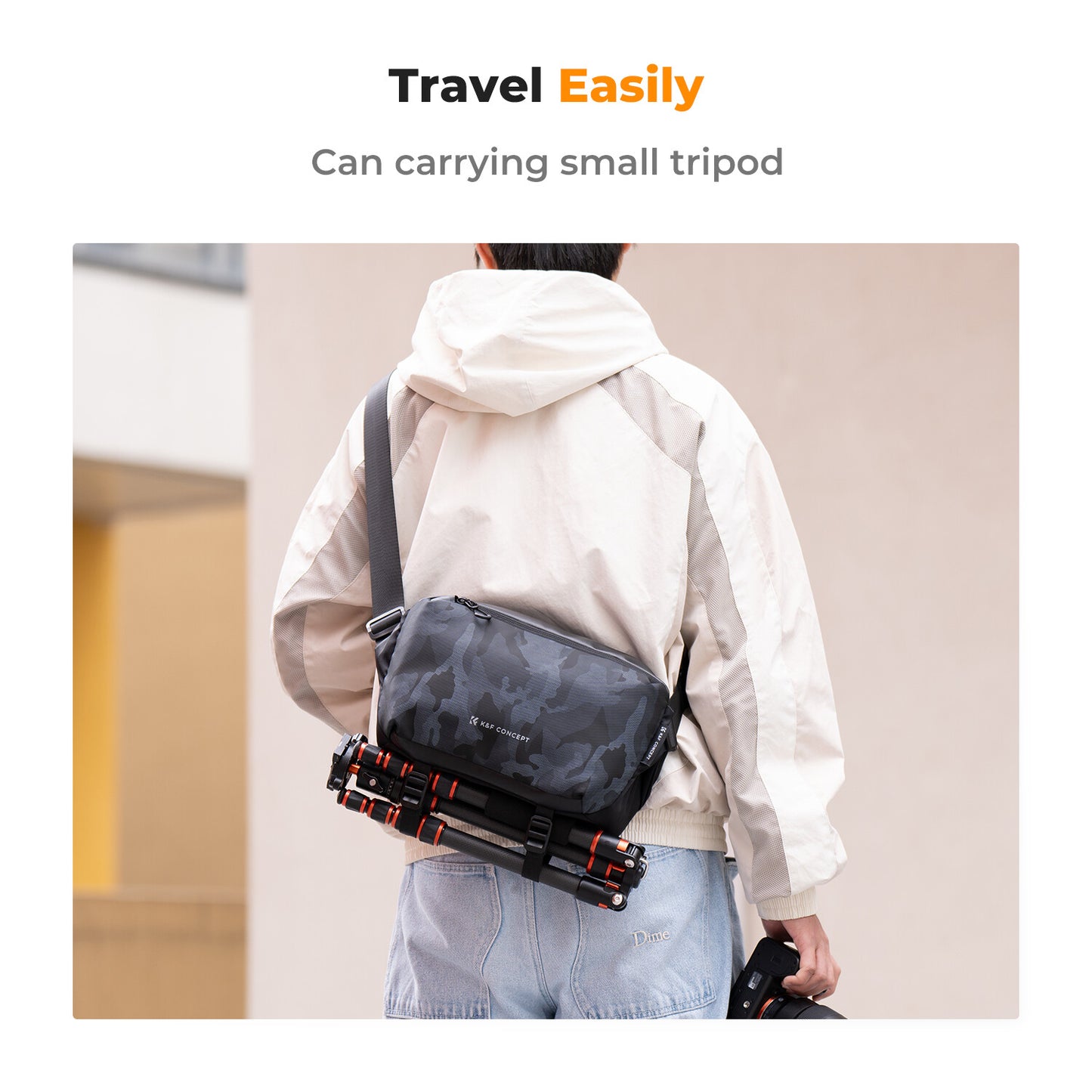 K&F Concept Sling Bag Alpha Camera Photography Shoulder Bag DSLR for Men Women