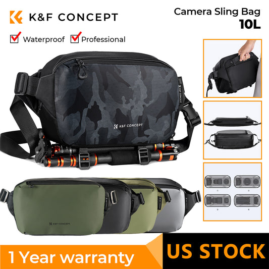 K&F Concept Sling Bag Alpha Camera Photography Shoulder Bag DSLR for Men Women