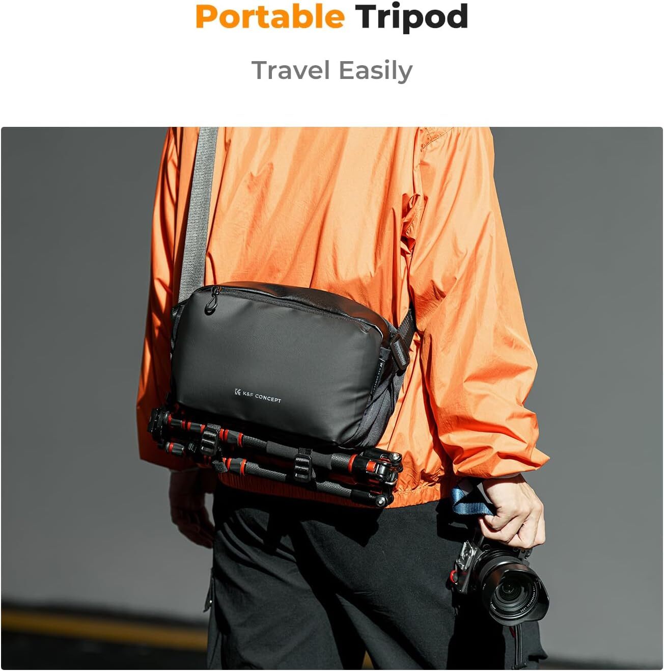 K&F Concept Sling Bag Alpha Camera Photography Shoulder Bag DSLR for Men Women