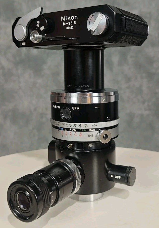 Nikon Microflex Adapter EFM with M-35S camera Original Box Vintage 35mm