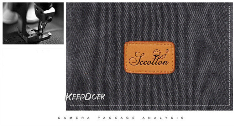 Canvas DSLR Camera Bag Draw String Pouch Insert For Canon Nikon Sony Fuji Leica