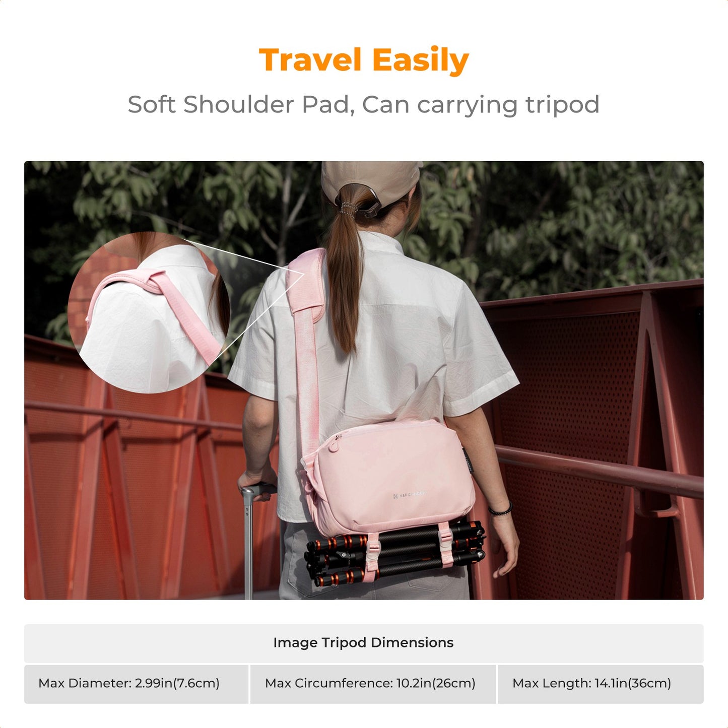 K&F Concept Sling Bag Alpha Camera Photography Shoulder Bag DSLR for Men Women