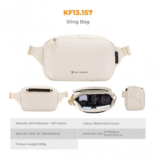 K&F Concept Sling Bag Alpha Camera Photography Shoulder Bag DSLR for Men Women