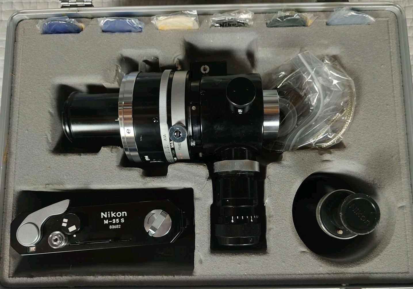 Nikon Microflex Adapter EFM with M-35S camera Original Box Vintage 35mm