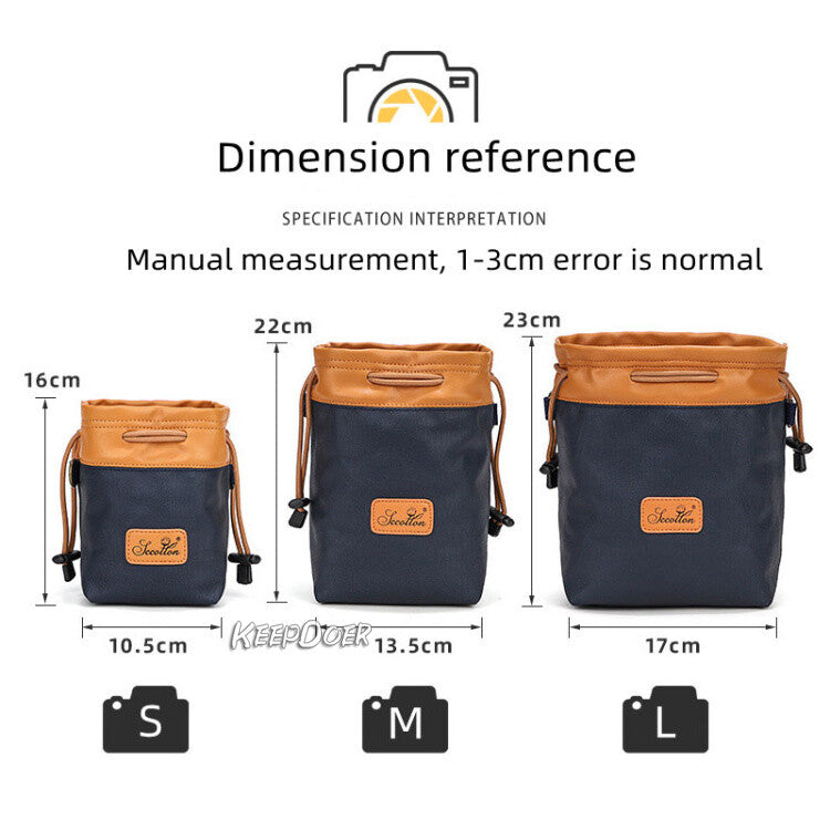 Canvas DSLR Camera Bag Draw String Pouch Insert For Canon Nikon Sony Fuji Leica